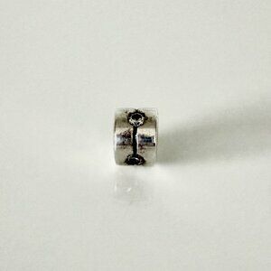 PANDORA Silver Band with Clear Cubic Zirconia Charm
